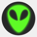 Recherche de alien vert autocollants Science fiction