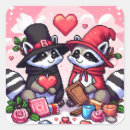 Recherche de coeur pixel autocollants Raton laveur