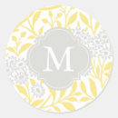 Recherche de motif jaune autocollants Monogramme