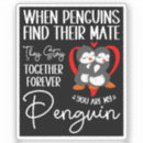 Recherche de amour pingouin autocollants Animal