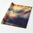 Recherche de ciel bleu foncé papier cadeau Orange