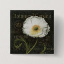 Recherche de blanc de fleur carrés badges Noir