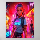 Recherche de cyber punk posters Néon
