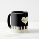 Recherche de coeur de musique tasses Piano