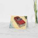 Recherche de voiture convertible vœux cartes Rétro