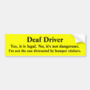 Recherche de conducteur distrait voiture autocollants Drôle