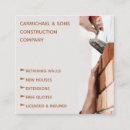 Recherche de entrepreneur de bâtiment cartes visite Brique