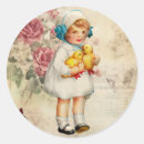 Recherche de poussin de pâques autocollants Vintage