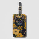 Recherche de chat noir bagages étiquettes Jaune