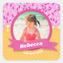 Recherche de gaufre autocollants Crème glacée aux fraises