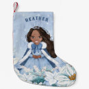 Recherche de fée chaussette de noël Bleu