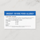 Recherche de sans allergie cartes visite Contact d'urgence