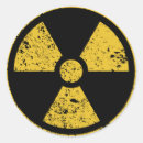 Recherche de symbole atomique autocollants Radioactif