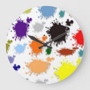 Recherche de éclaboussure de peinture horloges Abstrait