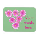 Recherche de fleurs roses magnets Personnalisation