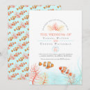 Recherche de de de poissons mariage invitations Corail