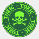 Recherche de crâne vert autocollants Toxique