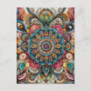 Recherche de motif bohème cartes postales Coloré