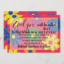 Recherche de de fleur bar bat mitzvah invitations Élégant
