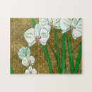Recherche de fleurs blanches puzzles Abstrait