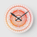 Recherche de mandala orange horloges Coloré