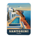 Recherche de santorini magnets Île grecque