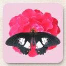 Recherche de peinture papillon dessous de verres Rose