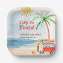 Recherche de beach baby shower assiettes Océan