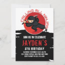 Recherche de ninja invitations Rouge noir