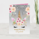 Recherche de licorne kawaii vœux cartes Magique