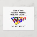Recherche de joueur de billard cartes postales Balle