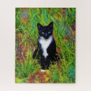 Recherche de chat noir blanc puzzles Amoureux des chats