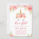 Recherche de unicorn baby shower fille invitations Fleurs