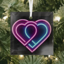 Recherche de bleu de coeur ornements Fluorescent