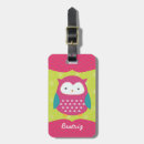 Recherche de hibou bagages étiquettes Girly