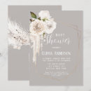 Recherche de florale de perle invitations Blanc
