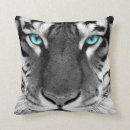 Recherche de yeux de tigre coussins Blanc