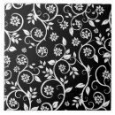 Recherche de floral noir blanc carreaux Simple