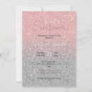 Recherche de ombre 16ans anniversaire invitations Paillette argent