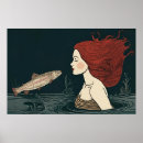 Recherche de vintage mermaid posters Conte de fées