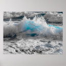 Recherche de grandes vagues pour surfer posters Nature