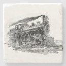 Recherche de locomotives à vapeur dessous de verres Rétro