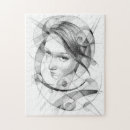Recherche de dessin visage puzzles Ligne