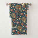 Recherche de paisley bain serviettes Vert