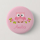 Recherche de hibou rose badges Fille