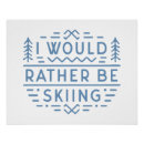 Recherche de skieuse posters Bleu
