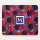 Recherche de motif fraise tapis souris Monogramme initial