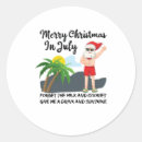Recherche de noël à la plage autocollants Santa claus