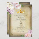 Recherche de couronne vintage invitations Rose