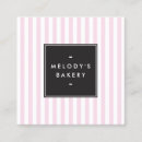 Recherche de rayures roses et blanches cartes visite Boulangerie